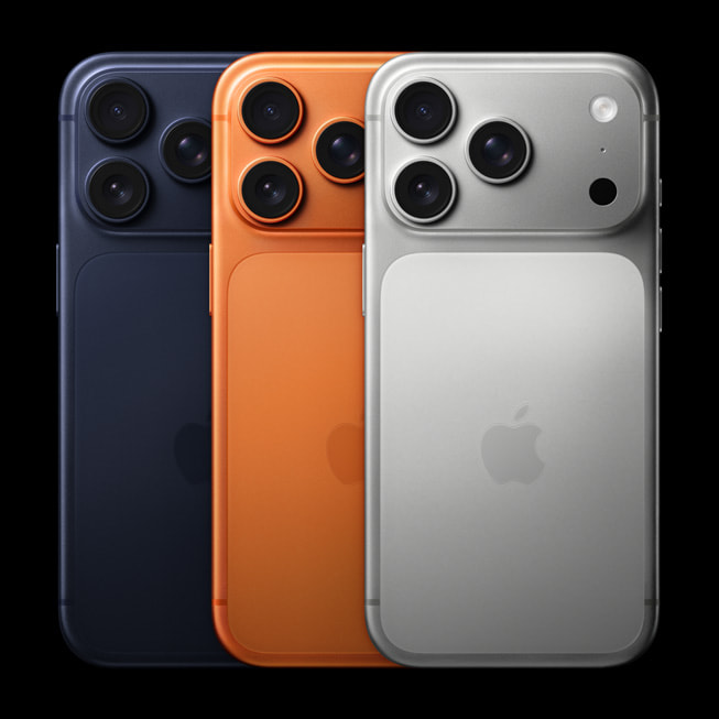 Apple iPhone 17 Pro in culorile Deep Blue Cosmic Orange si Silver