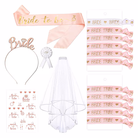 Set 16 piese Bride to Be Axroad Mall pentru petrecerea burlăcițelor