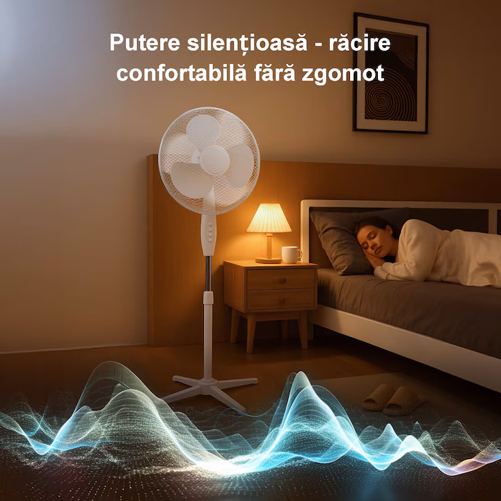 Ventilator Extralink Bryza ESF-40D-WH 40 cm 45 W alb - imagine 4