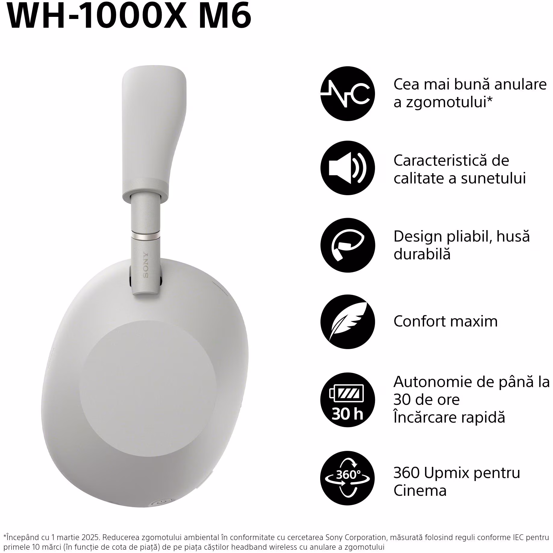Sony WH-1000XM6 Silver – imagine 3
