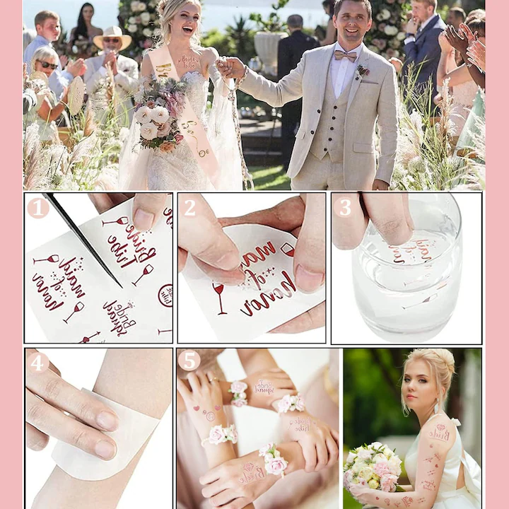 Set 16 piese Bride to Be Axroad Mall pentru petrecerea burlăcițelor - imagine 4